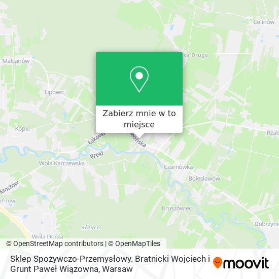 Mapa Sklep Spożywczo-Przemysłowy. Bratnicki Wojciech i Grunt Paweł Wiązowna