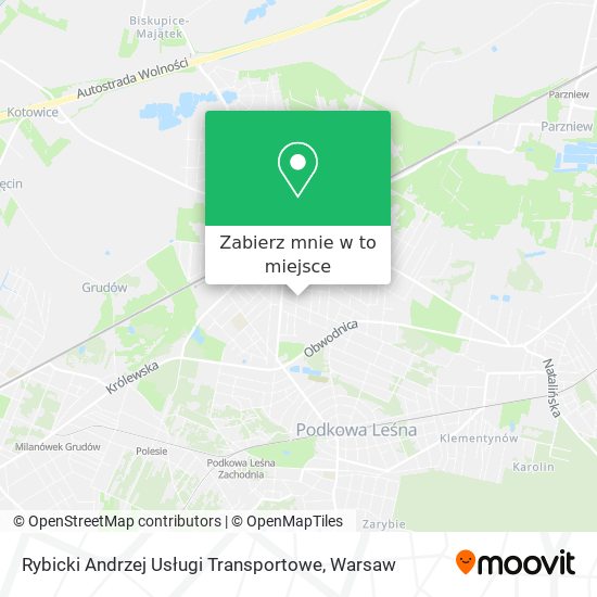 Mapa Rybicki Andrzej Usługi Transportowe