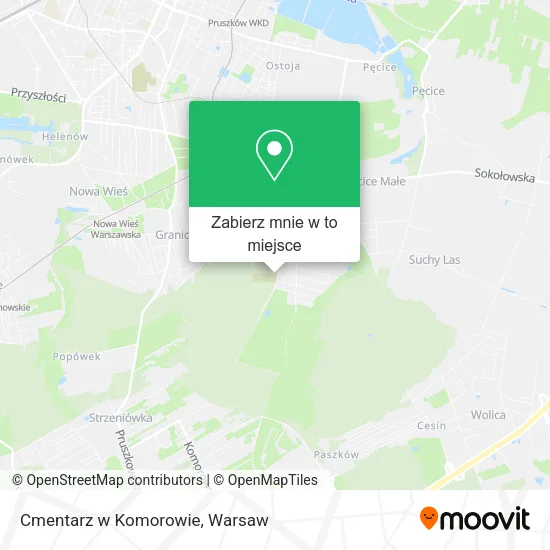 Mapa Cmentarz w Komorowie
