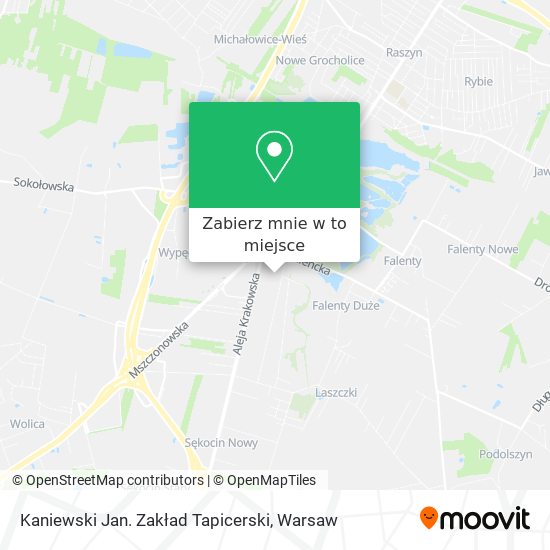 Mapa Kaniewski Jan. Zakład Tapicerski