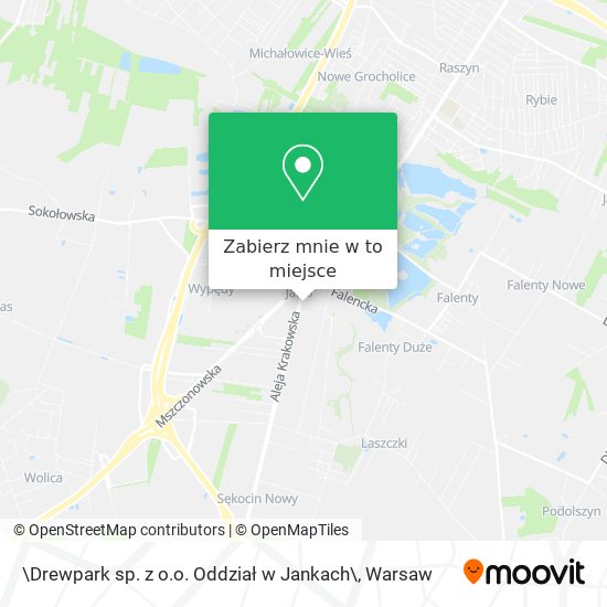 Mapa \Drewpark sp. z o.o. Oddział w Jankach\