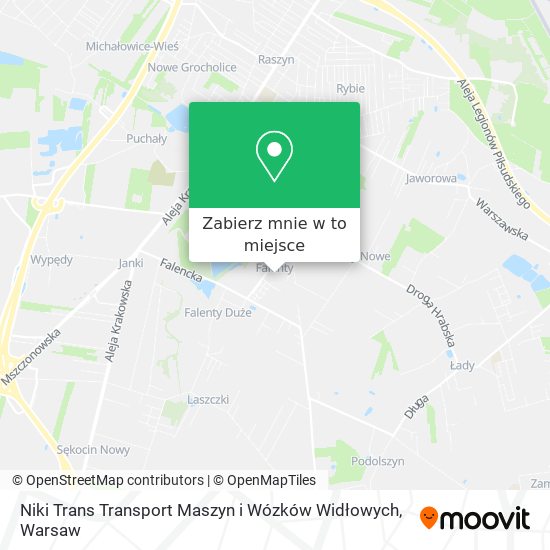 Mapa Niki Trans Transport Maszyn i Wózków Widłowych