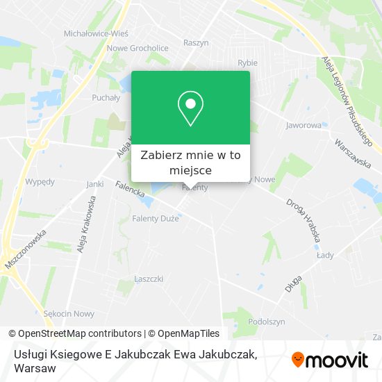 Mapa Usługi Ksiegowe E Jakubczak Ewa Jakubczak