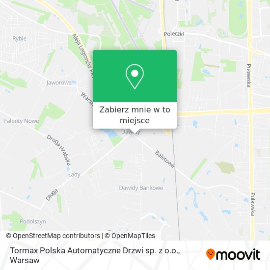 Mapa Tormax Polska Automatyczne Drzwi sp. z o.o.