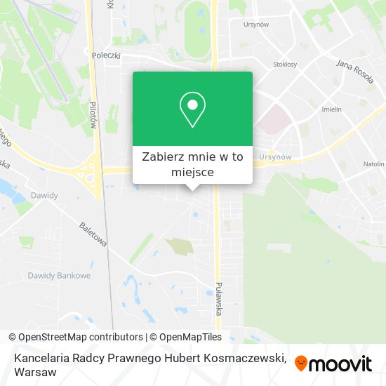 Mapa Kancelaria Radcy Prawnego Hubert Kosmaczewski