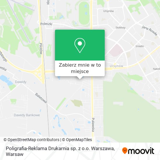 Mapa Poligrafia-Reklama Drukarnia sp. z o.o. Warszawa