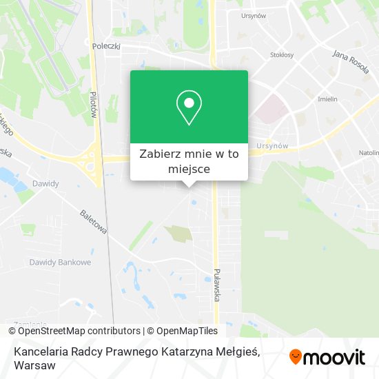 Mapa Kancelaria Radcy Prawnego Katarzyna Mełgieś