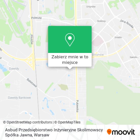 Mapa Asbud Przedsiębiorstwo Inżynieryjne Skolimowscy Spółka Jawna