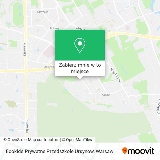 Mapa Ecokids Prywatne Przedszkole Ursynów