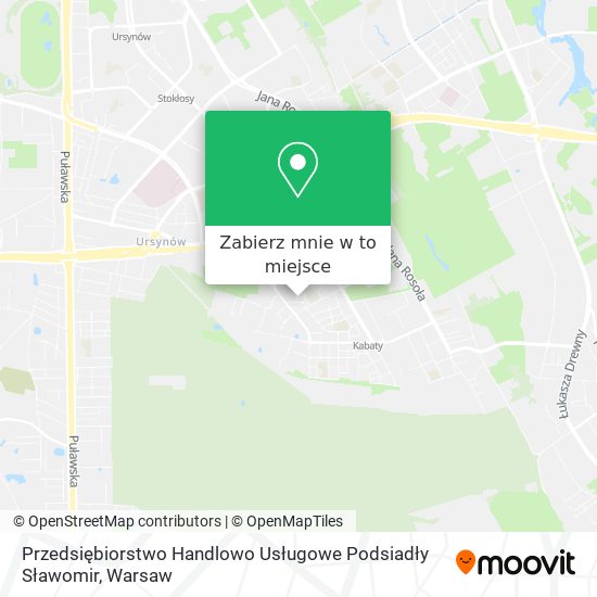 Mapa Przedsiębiorstwo Handlowo Usługowe Podsiadły Sławomir