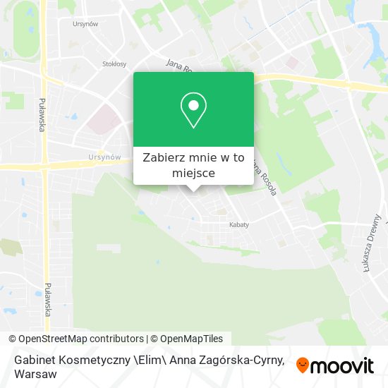 Mapa Gabinet Kosmetyczny \Elim\ Anna Zagórska-Cyrny