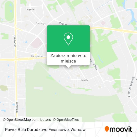 Mapa Paweł Bala Doradztwo Finansowe