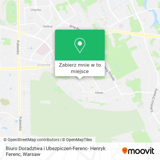 Mapa Biuro Doradztwa i Ubezpiczeń-Ferenc- Henryk Ferenc