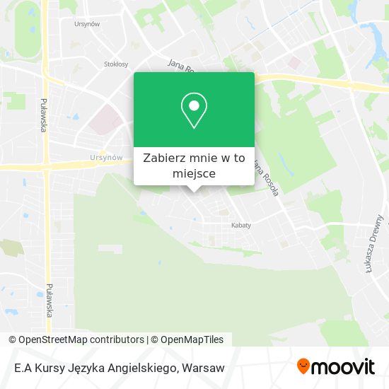 Mapa E.A Kursy Języka Angielskiego