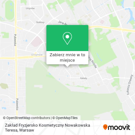 Mapa Zakład Fryzjersko Kosmetyczny Nowakowska Teresa