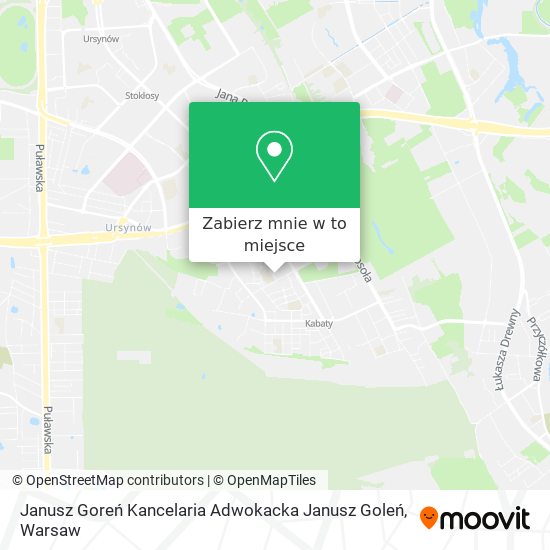 Mapa Janusz Goreń Kancelaria Adwokacka Janusz Goleń