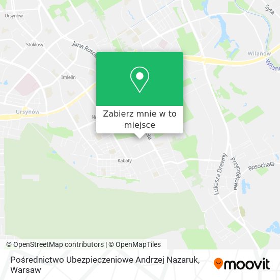 Mapa Pośrednictwo Ubezpieczeniowe Andrzej Nazaruk