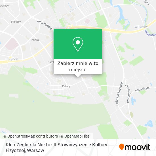 Mapa Klub Zeglarski Naktuz II Stowarzyszenie Kultury Fizycznej