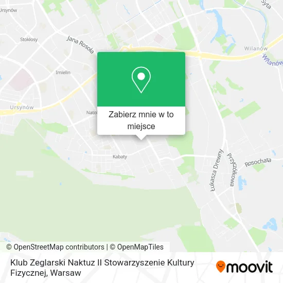 Mapa Klub Zeglarski Naktuz II Stowarzyszenie Kultury Fizycznej