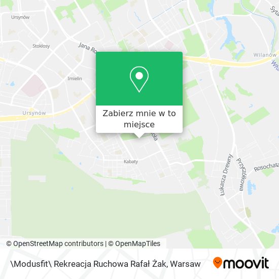 Mapa \Modusfit\ Rekreacja Ruchowa Rafał Żak