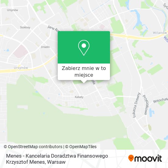 Mapa Menes - Kancelaria Doradztwa Finansowego Krzysztof Menes