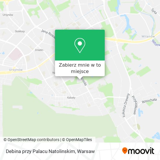 Mapa Debina przy Palacu Natolinskim