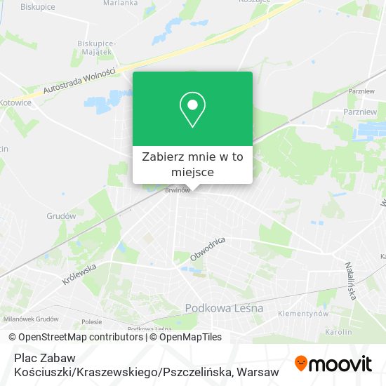 Mapa Plac Zabaw Kościuszki / Kraszewskiego / Pszczelińska