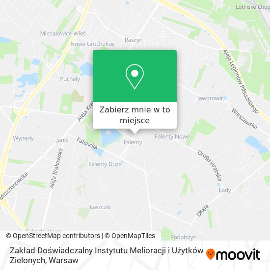 Mapa Zakład Doświadczalny Instytutu Melioracji i Użytków Zielonych