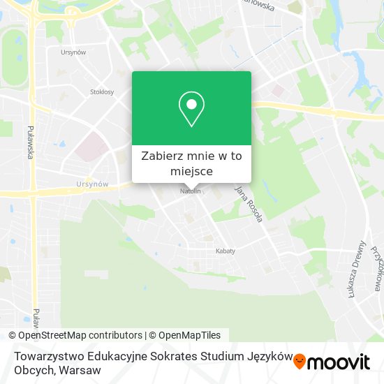 Mapa Towarzystwo Edukacyjne Sokrates Studium Języków Obcych