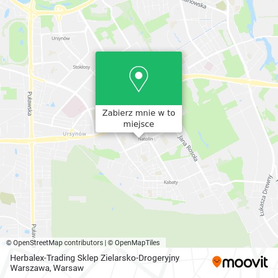 Mapa Herbalex-Trading Sklep Zielarsko-Drogeryjny Warszawa