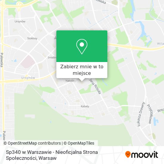 Mapa Sp340 w Warszawie - Nieoficjalna Strona Społeczności