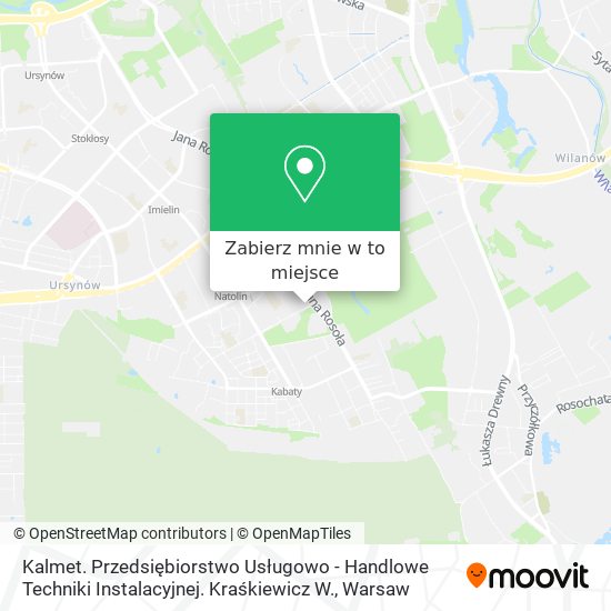 Mapa Kalmet. Przedsiębiorstwo Usługowo - Handlowe Techniki Instalacyjnej. Kraśkiewicz W.