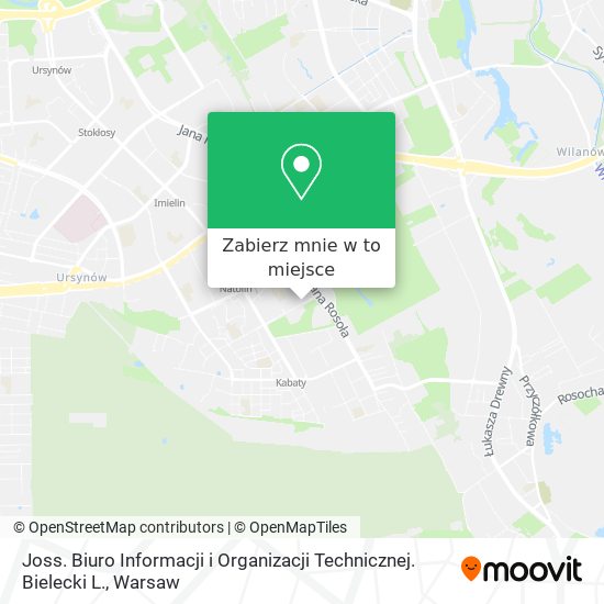 Mapa Joss. Biuro Informacji i Organizacji Technicznej. Bielecki L.