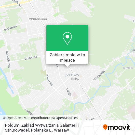 Mapa Polgum. Zakład Wytwarzania Galanterii i Sznurowadeł. Polańska L.