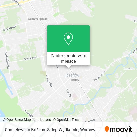 Mapa Chmielewska Bożena. Sklep Wędkarski