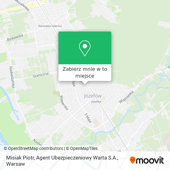 Mapa Misiak Piotr, Agent Ubezpieczeniowy Warta S.A.