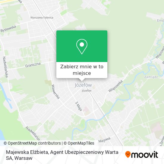 Mapa Majewska Elżbieta, Agent Ubezpieczeniowy Warta SA