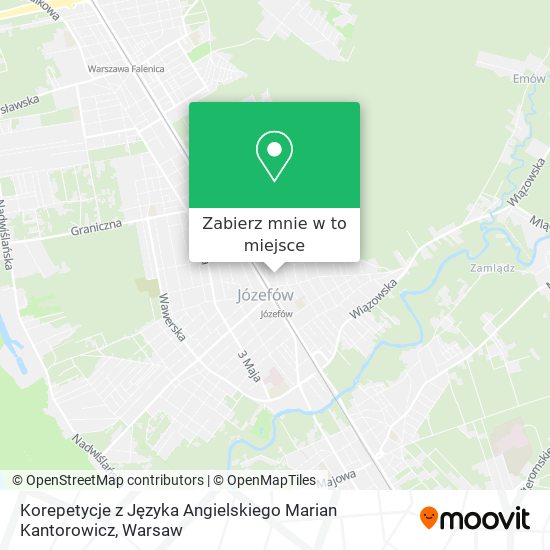 Mapa Korepetycje z Języka Angielskiego Marian Kantorowicz