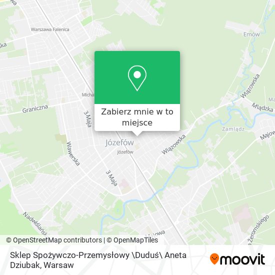 Mapa Sklep Spożywczo-Przemysłowy \Duduś\ Aneta Dziubak