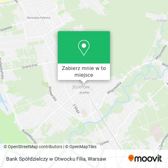 Mapa Bank Spółdzielczy w Otwocku Filia