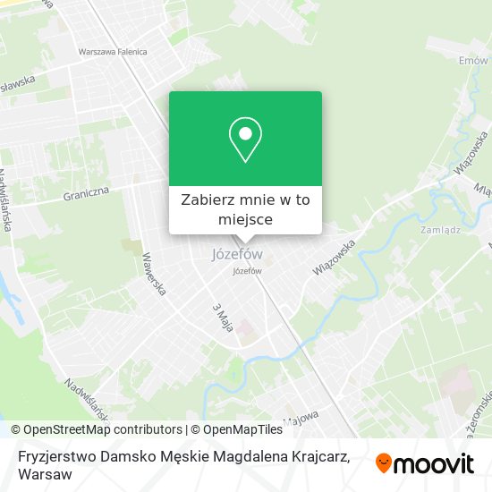 Mapa Fryzjerstwo Damsko Męskie Magdalena Krajcarz