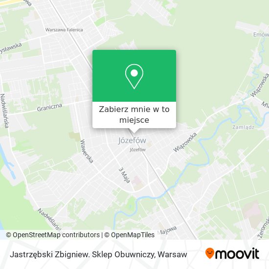 Mapa Jastrzębski Zbigniew. Sklep Obuwniczy