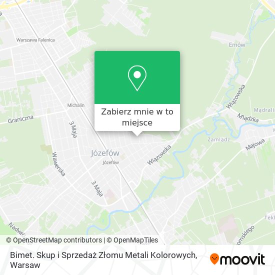 Mapa Bimet. Skup i Sprzedaż Złomu Metali Kolorowych