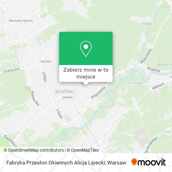 Mapa Fabryka Przesłon Okiennych Alicja Lipecki