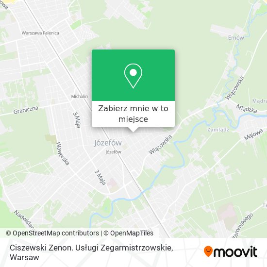 Mapa Ciszewski Zenon. Usługi Zegarmistrzowskie