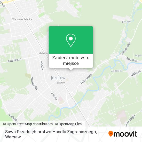 Mapa Sawa Przedsiębiorstwo Handlu Zagranicznego