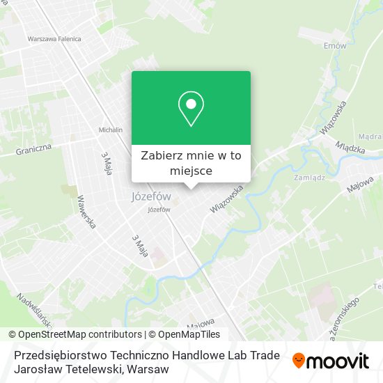 Mapa Przedsiębiorstwo Techniczno Handlowe Lab Trade Jarosław Tetelewski