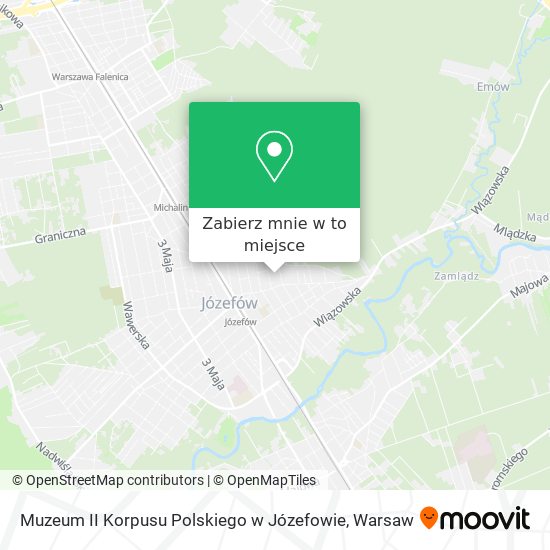 Mapa Muzeum II Korpusu Polskiego w Józefowie