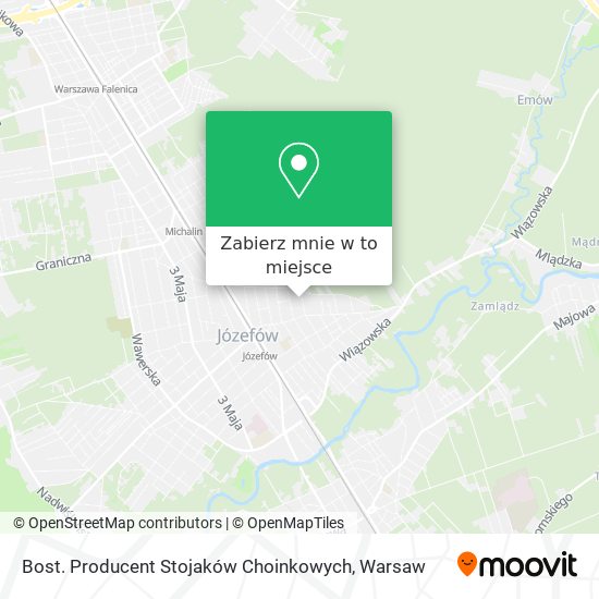 Mapa Bost. Producent Stojaków Choinkowych