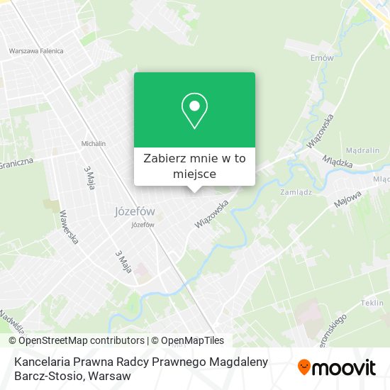 Mapa Kancelaria Prawna Radcy Prawnego Magdaleny Barcz-Stosio